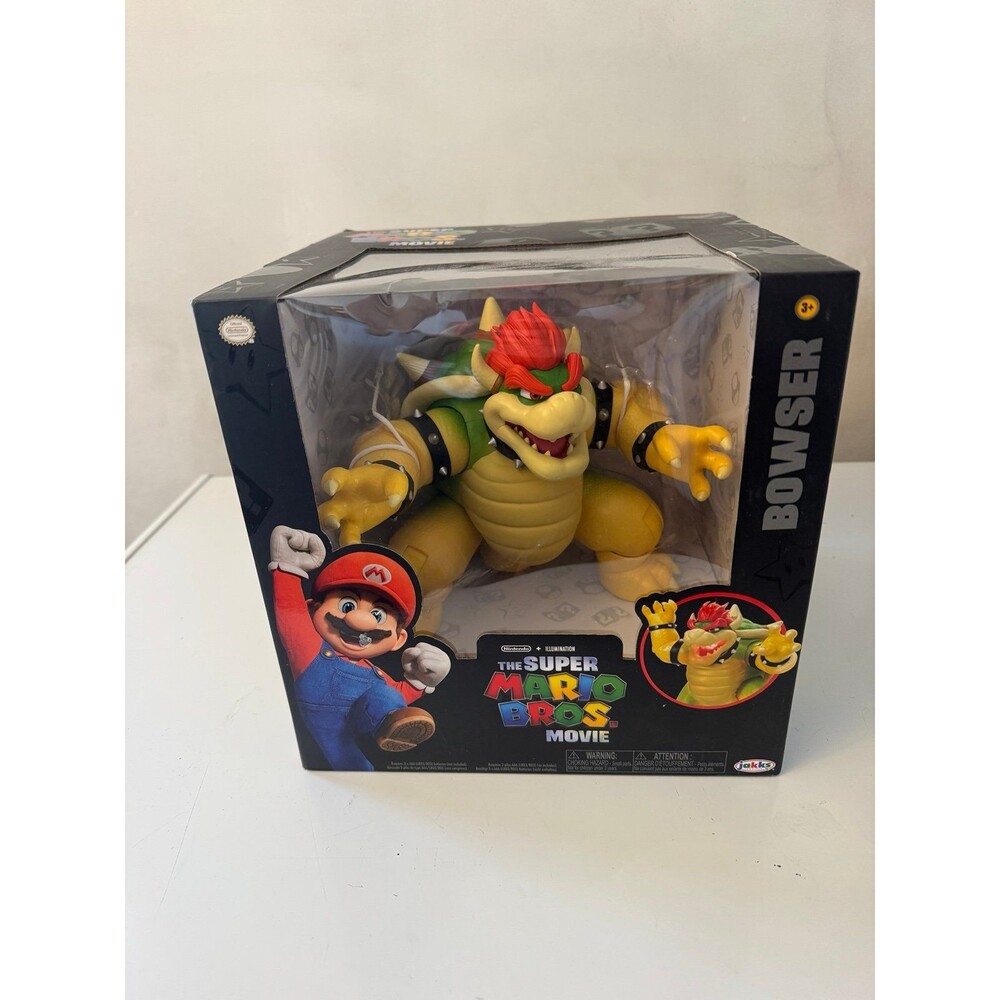 The Super Mario Bros. Movie 7" Fire Breathing Bowser Figure - New